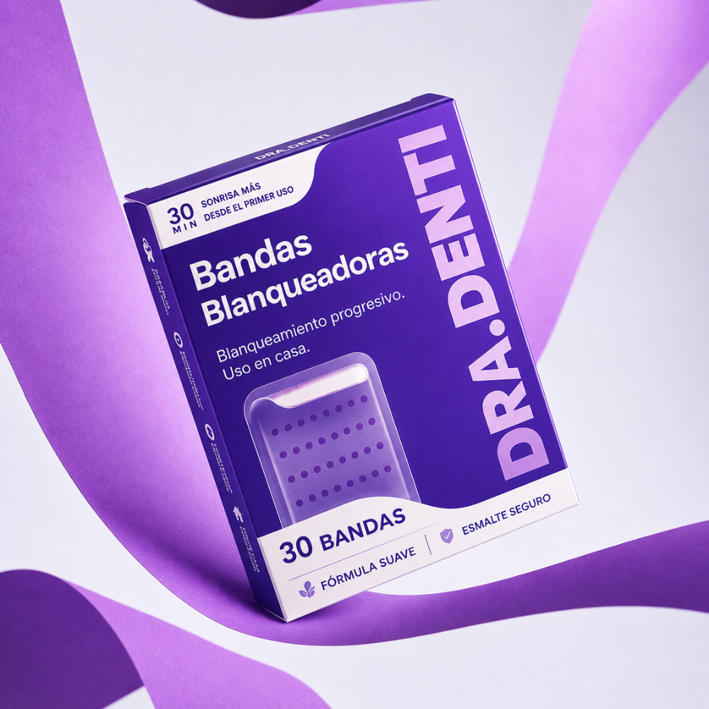 Dra.Denti - 60 Tiras blanqueadoras (30 superiores + 30 inferiores)