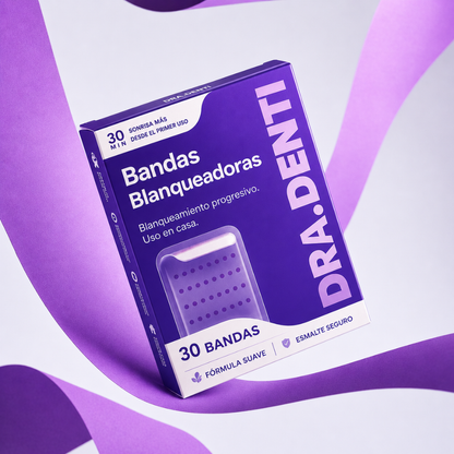 Dra.Denti - 60 Tiras blanqueadoras (30 superiores + 30 inferiores)