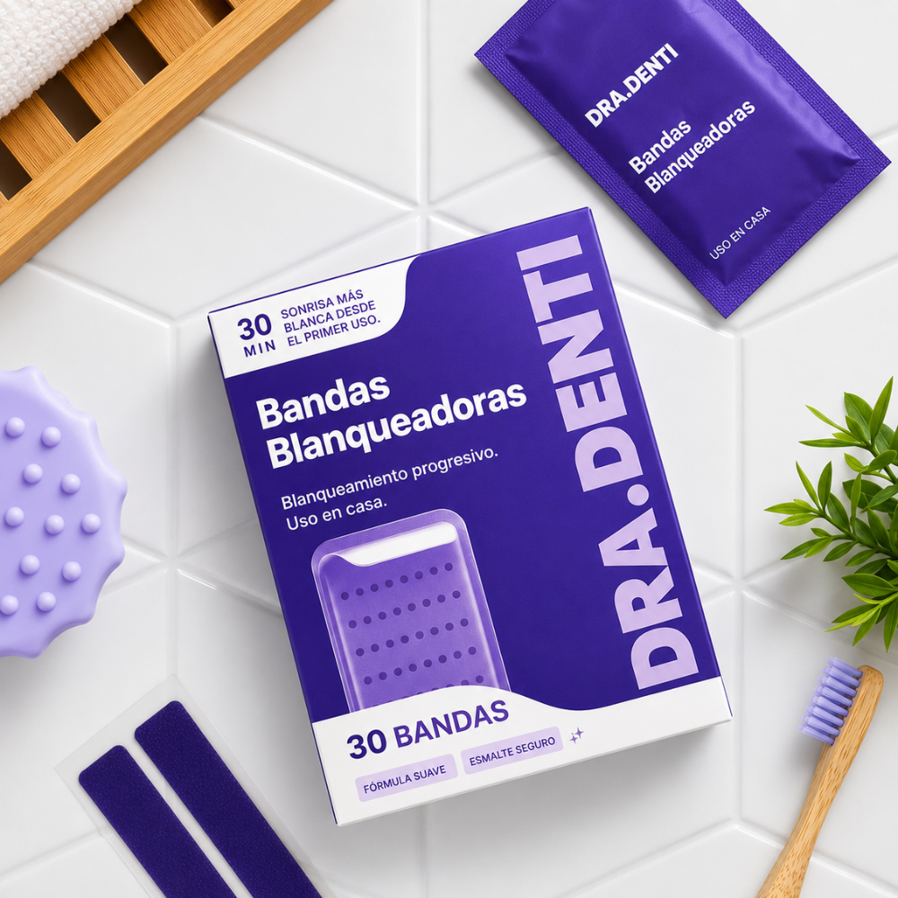 Dra.Denti - 60 Tiras blanqueadoras (30 superiores + 30 inferiores)
